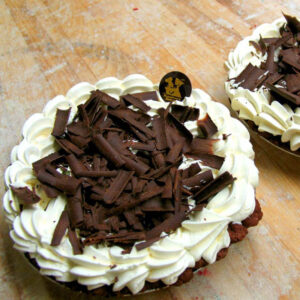 bennisons-bakery-christmas-french-silk-pie Picture of french silk pie with chocolate on top