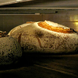 bennisons-bakery-christmas-miche Picture of miche bread inside the oven